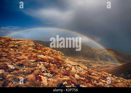 Herbst im sharr Gebirge/Malet e Sharrit zwischen Mazedonien und dem Kosovo Stockfoto