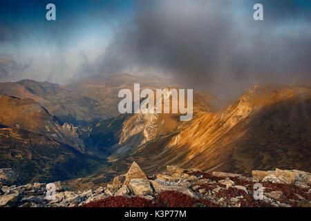 Herbst im sharr Gebirge/Malet e Sharrit zwischen Mazedonien und dem Kosovo Stockfoto