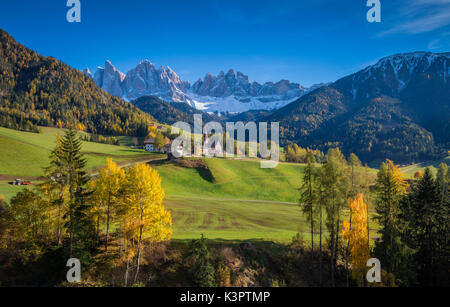 Santa Maddalena, Villnösser Tal, Trentino Alto Adige, Italien Stockfoto