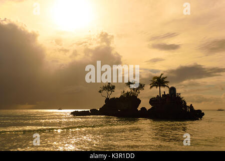 Sunset Landschaft in Boracay Island, Philippinen. Stockfoto