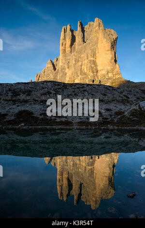 Trekking, Tre Cime di Lavaredo, Auronzo, Cadore, Dolomiten, Venetien, Italien Stockfoto