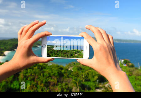 Unter Foto von Boracay Szenerie auf luho Berg Stockfoto