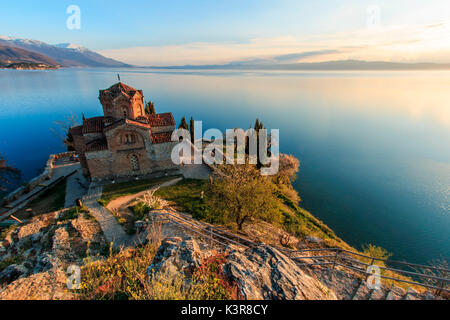 Sveti (Saint) Jovan Kaneo-Kirche am See Ohrid, Mazedonien Stockfoto