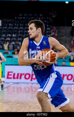 September 1, 2017: Jaromir Bohacik #17 (CZE) während der FIBA Basketball-europameisterschaft 2017 - Gruppe C, Spiel zwischen Rumänien und der Tschechischen Republik an Polyvalenten Halle, Cluj-Napoca, Rumänien ROU. Foto: Cronos Stockfoto