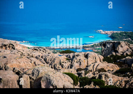 Cala Sant'Andrea, Asinara Nationaal Park, Porto Torres, Provinz Sassari, Sardinien, Italien, Europa. Stockfoto