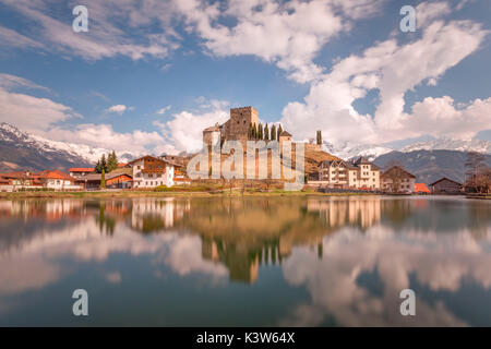 Burg Laudegg, Ladis, Landeck, Tiroler Oberland, Tirol - Tirol, Österreich, Europa Stockfoto