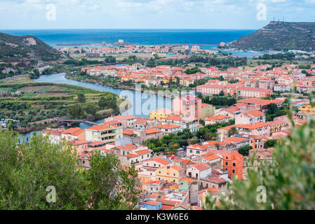 Bosa, Oristano Provinz, Sardinien, Italien. Europa. Stockfoto