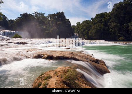 Wasserfälle von Agua Azul, Chiapas, Mexiko. Stockfoto