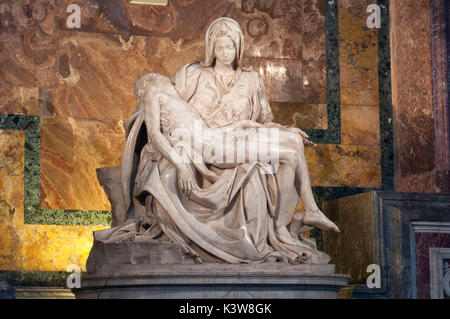 Michelangelos Pietà, St. Peters Basilica, Vaticano. Stockfoto