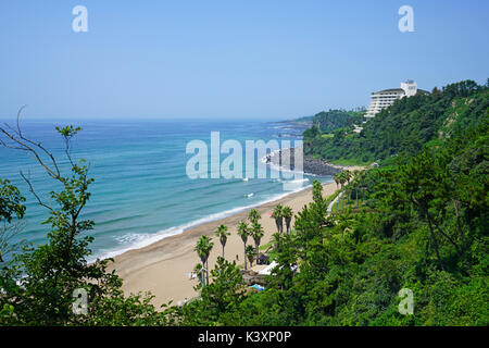 Das Hyatt Regency Jeju, ein luxuriöses Hotel direkt am Meer in Seogwipo in der Nähe von Jungmun Beach auf der Insel Jeju in Südkorea Stockfoto