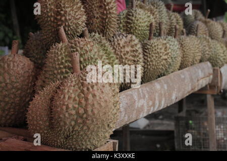 Shopping durians König der Früchte Stockfoto