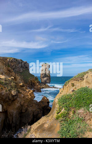 Peniche, Portugal - April 1, 2017: Landschaft bei Papoa Punkt in Peniche Portugal Stockfoto