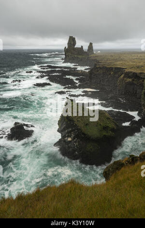 Blick von Londrangar in Halbinsel Snaefellsnes, Island. Stockfoto