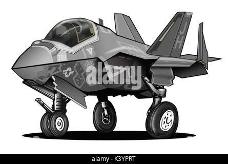 Joint Strike Fighter Cartoon Illustration Stockfoto