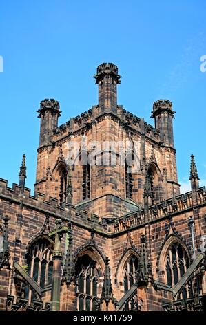 Dom Kirche Christi und der Heiligen Jungfrau Maria Süd Front, Chester, Cheshire, England, Vereinigtes Königreich, West-Europa. Stockfoto