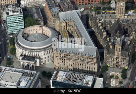 Luftaufnahme von Manchester Central Library Stockfoto