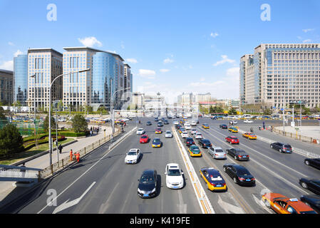 Beijing Wangfujing Avenue Landschaft Tagsüber, Peking, China. Stockfoto