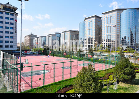 Beijing Wangfujing Avenue Landschaft Tagsüber, Peking, China. Stockfoto