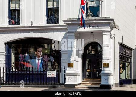 Gieves & Hawkes Bespoke Tailors Shop, Savile Row, London, UK Stockfoto