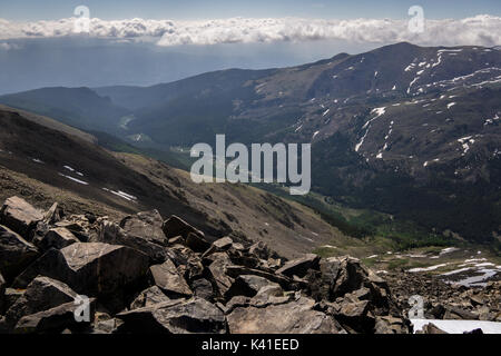 Der Blick nach Osten von der Einfassung Oxford, in der Nähe von Buena Vista, Colorado. Stockfoto