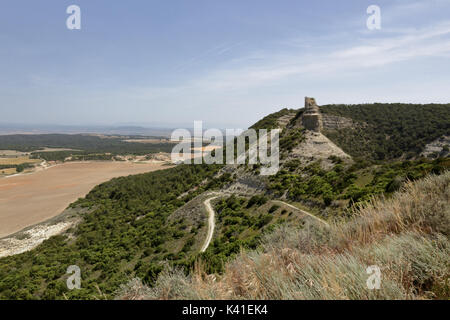 Die Überreste der Sora Schloss in der Region Aragonien in Spanien Stockfoto