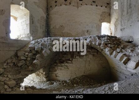 Die Überreste der Sora Schloss in der Region Aragonien in Spanien Stockfoto