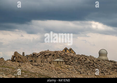 Der Gipfel des Mount Evans, in der Nähe von Denver, Colorado. Stockfoto