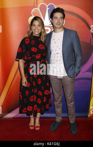 2017 Sommer TCA Tour' NBCUniversal Presse Tour" im Beverly Hilton Hotel in Beverly Hills, Kalifornien. Mit: America Ferrera, Ben Feldman, Wo: Beverly Hills, Kalifornien, USA, wenn: 03. August 2017 Credit: Nicky Nelson/WENN.com Stockfoto