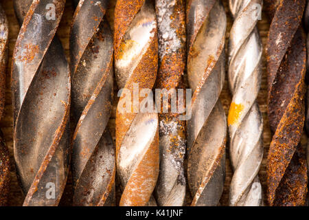 Gruppe von alten Oxid vintage Tools. Bohrer Stockfoto