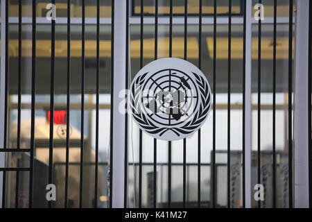 Hauptsitz der Vereinten Nationen in New York Stockfoto