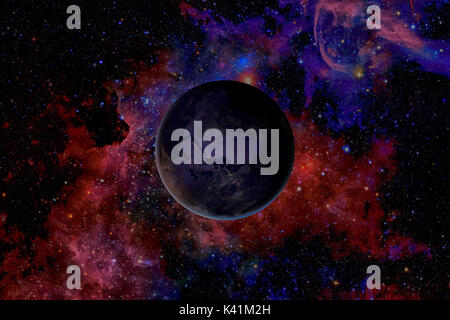 Die Erde aus dem All und Galaxy. Elemente dieses Bild von der NASA eingerichtet. Stockfoto