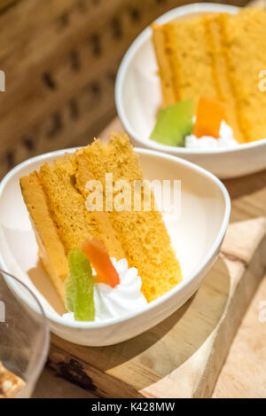 Karottenkuchen Stück bereit zu essen Stockfoto