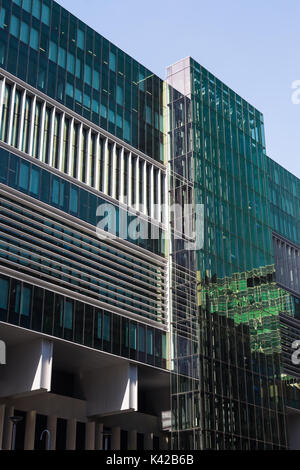 Dieses Gebäude 180 Thomas Street, Haymarket, Sydney wurde von den Architekten Bates Smart entwickelt. Sein ziemlich einzigartig wegen seiner nachhaltigen Funktionen wie ein Stockfoto