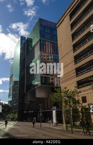 Dieses Gebäude 180 Thomas Street, Haymarket, Sydney wurde von den Architekten Bates Smart entwickelt. Sein ziemlich einzigartig wegen seiner nachhaltigen Funktionen wie ein Stockfoto