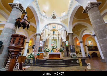 Cholula, FEB 18: Innenansicht der Capilla Real o de Naturales, Convento de San Gabriel am 18.Februar 2017 Cholula, Mexiko Stockfoto