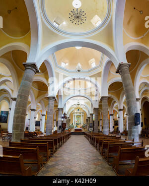 Cholula, FEB 18: Innenansicht der Capilla Real o de Naturales, Convento de San Gabriel am 18.Februar 2017 Cholula, Mexiko Stockfoto