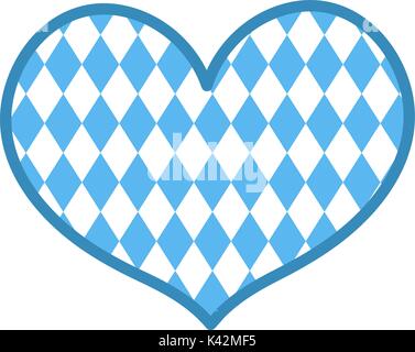 Oktoberfest im Herzen Symbol ist ein flacher Stil. Auf weissem Hintergrund. Vector Illustration. Stock Vektor