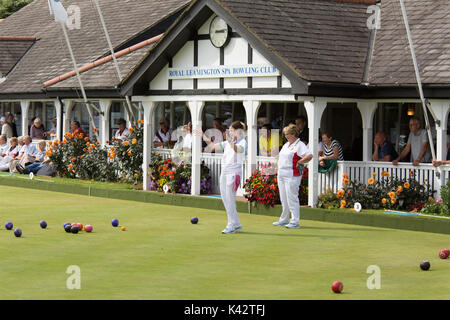 Die nationalen Schalen Endrunden, Victoria Park, Leamington Spa, England Stockfoto