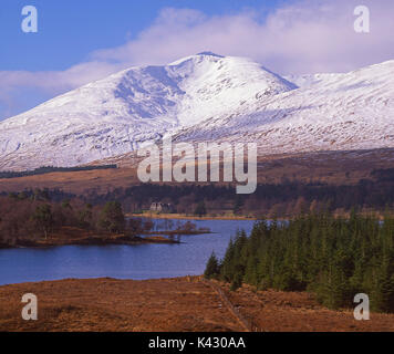 Dramatischen Blick über Loch Tulla in Richtung Stob Ghabhar, Argyll, West Highlands suchen Stockfoto