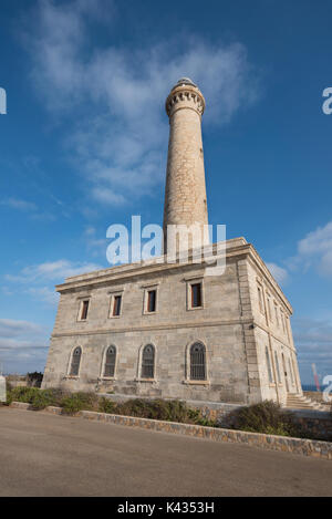 Leuchtturm am Cabo de Palos, Murcia, Spanien. Stockfoto