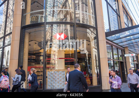 HSBC Bank Filiale in der George Street, Sydney, New South Wales, Australien Stockfoto