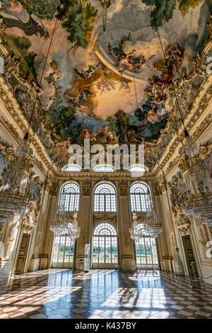 Steinernen Saal oder Stein Rathaus, Schloss Nymphenburg, München, Bayern, Deutschland Stockfoto