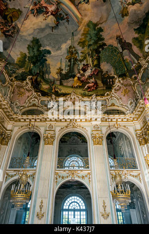 Steinernen Saal oder Stein Rathaus, Schloss Nymphenburg, München, Bayern, Deutschland Stockfoto