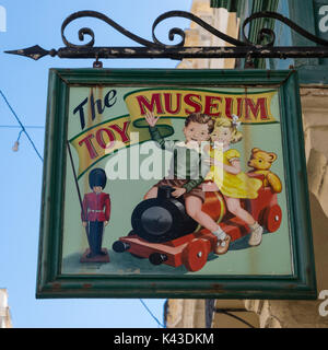 Das Spielzeugmuseum Zeichen - Valletta, Malta Stockfoto