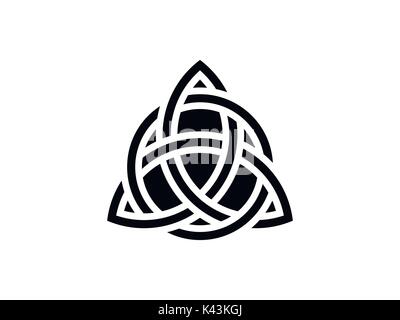 Triquetra. Trinity knot. Celtic Symbol der Ewigkeit. Vector Illustration Stock Vektor