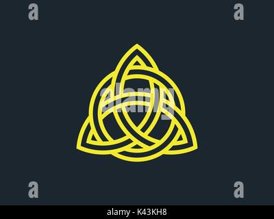 Triquetra. Trinity knot. Celtic Symbol der Ewigkeit. Vector Illustration Stock Vektor