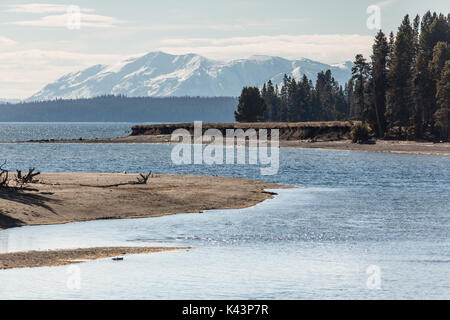 Mount Sheridan blickt auf Herz See in die roten Berge des Yellowstone National Park 6. November 2016 in der Nähe von Jackson, Wyoming. (Foto von Jacob W. Frank über Planetpix) Stockfoto