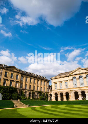 Main Quad, Worcester College, Universität Oxford, Oxford, Oxfordshire, England, UK, GB. Stockfoto