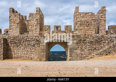 Eingang des Schlosses von Arraiolos,, Portugal Stockfoto