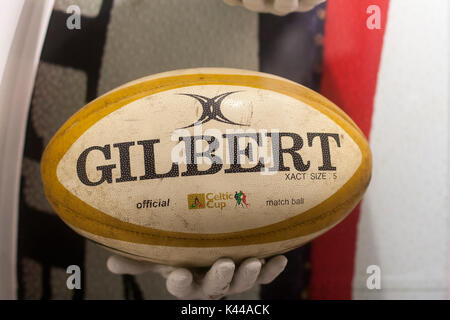 Gilbert rugby ball, Leder rugby ball, ovale Kugel Stockfoto